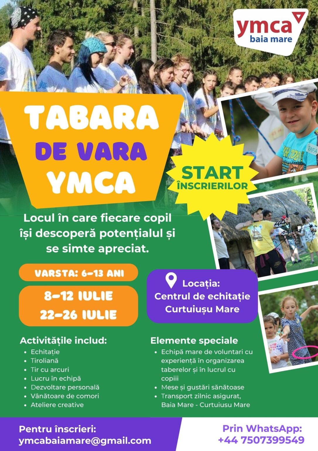 Inscrieri tabara de vara YMCA 2024